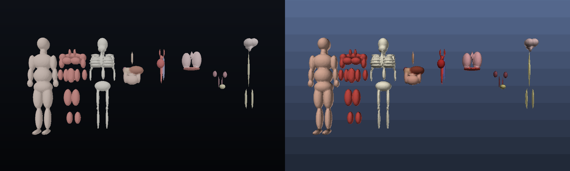 CUDA benchmark render (left) vs sovereign NishiLang render (right)