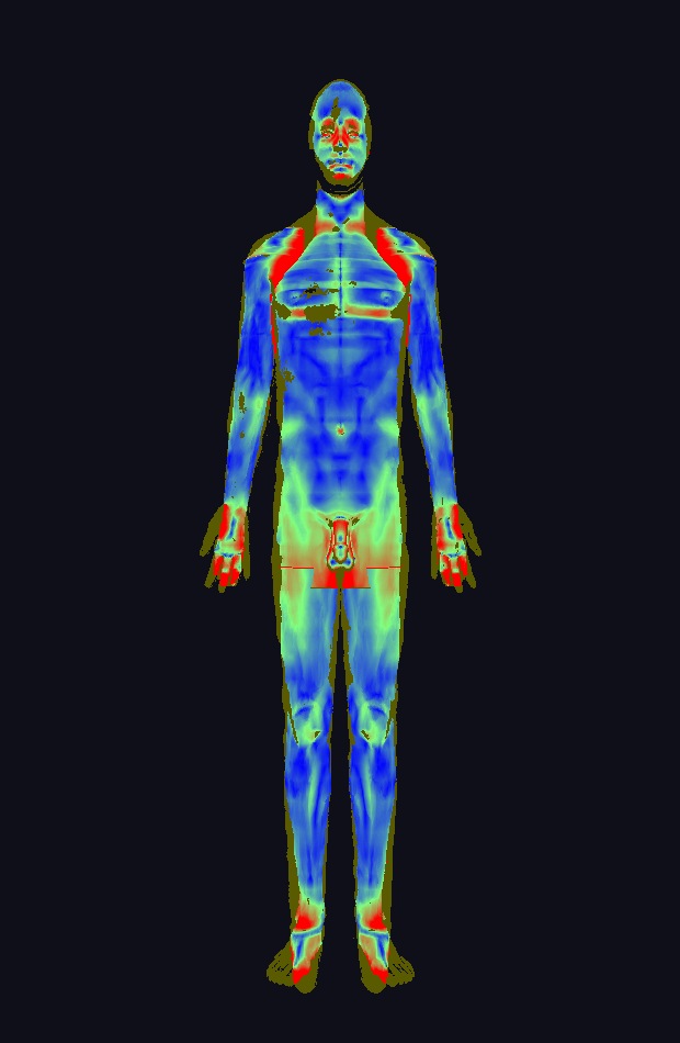 per-pixel normal error map versus the oracle