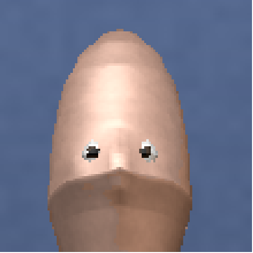 procedurally generated face with eyes