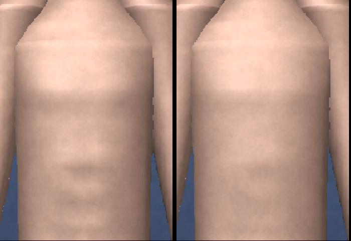 lean versus heavy, same muscle layer
