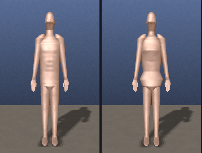male and female, both with hands, from one generator
