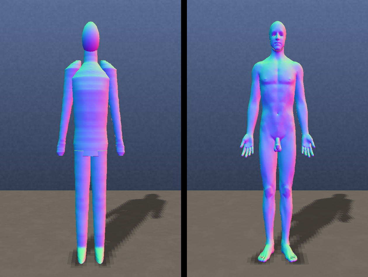 normal maps, ours versus oracle