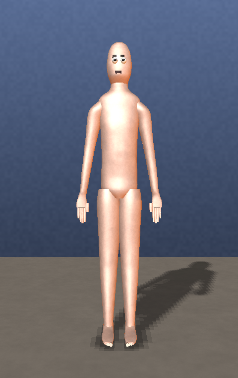 The generated body with fingers and toes produced by the parameterised ray-set rule