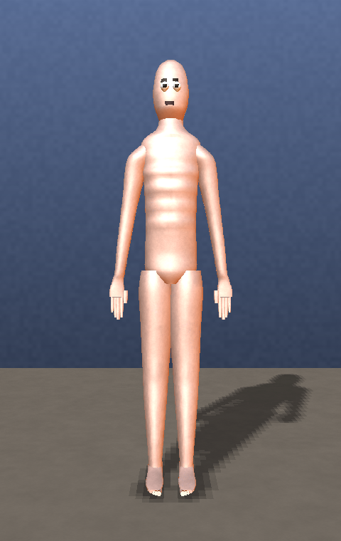 Generated body with the analytic shape basis: chest structure the light reveals